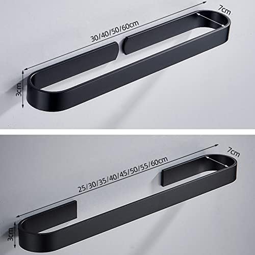TYZK 30cm Black Wall Mounted Towel Bar