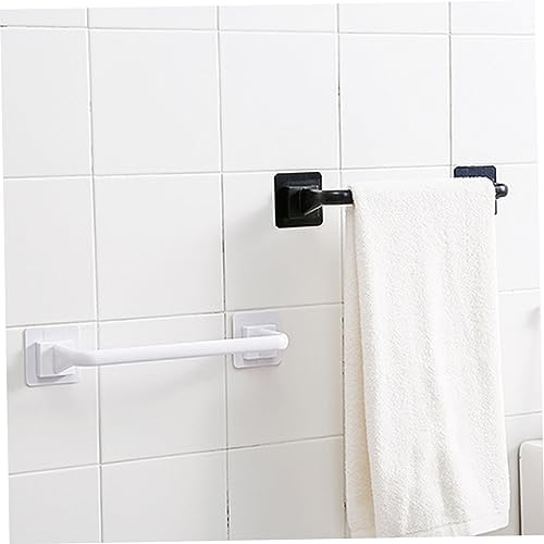 Gadpiparty Plastic Towel Bar Single Hook Bathroom Holder Black