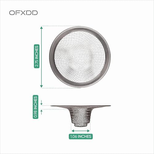 OFXDD Hair Catcher Bath Tub Mesh 3 Stainless Steel