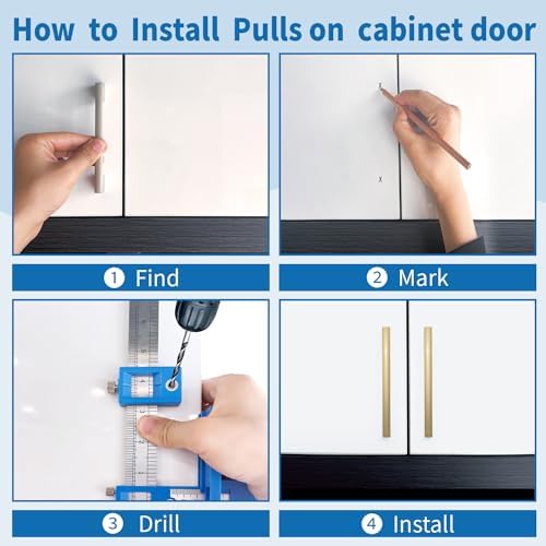KingCharles Cabinet Handle Jig with 3pcs Drill Bits