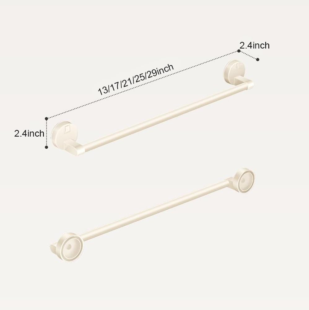 YUURO 12 Inch Stainless Steel Suction Cup Towel Bar