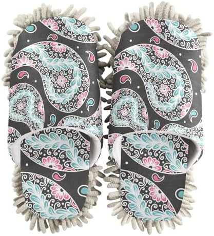 Kigai Microfiber Slippers with Paisley Pattern - Size L