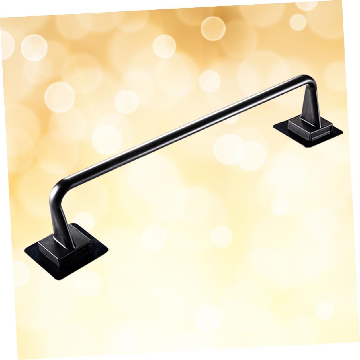 Modern Black Plastic Towel Bar No Drill Holder