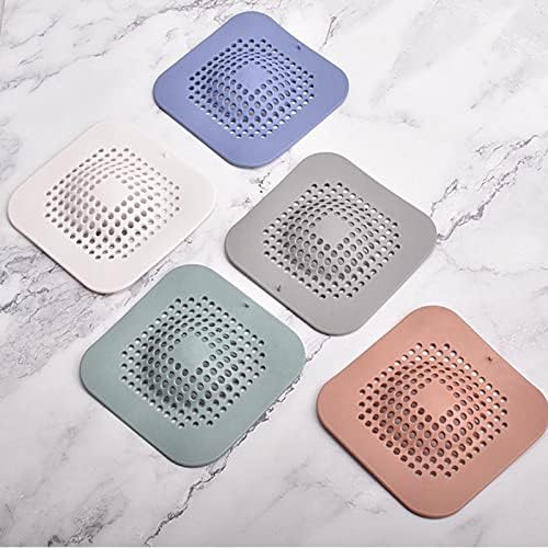 5 Pack Shower Hair Drain Catcher with Suction Cup