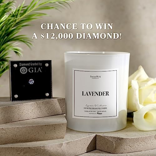 Lavender Magnolia Surprise Candle with Diamond Inside