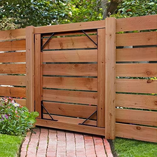Heavy Duty Iron Fence Gate Corner Brackets Kit