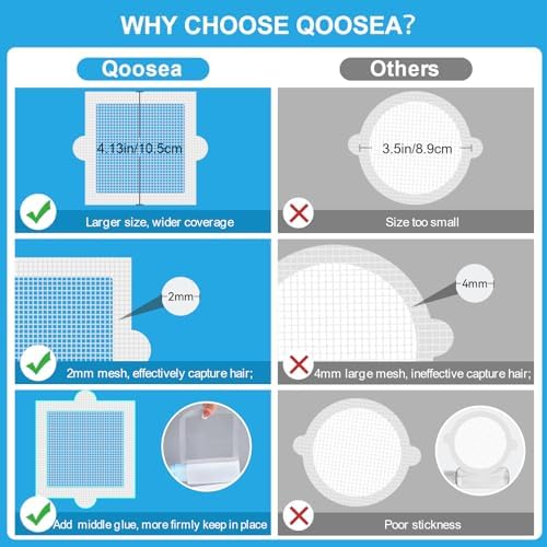 Qoosea 30 Pack Disposable Drain Hair Catcher