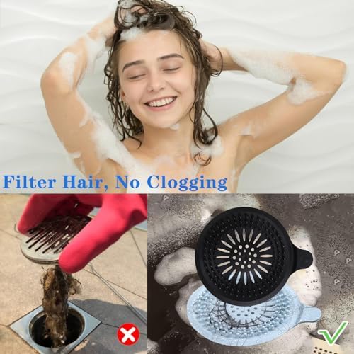 MaoMaoCha Hair Catcher with Suction Cups 2 Pack