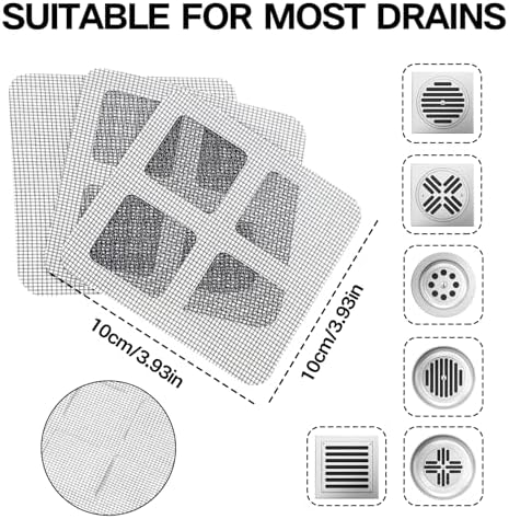 Alicacho 4x4 Inch Disposable Hair Catcher for Drains
