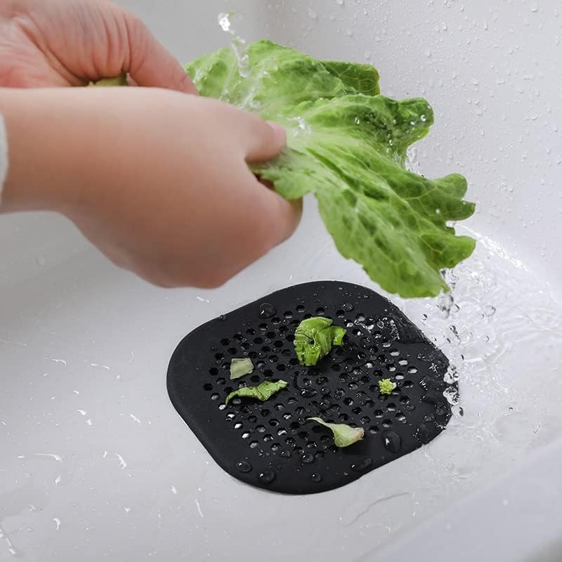 2 Pack Silicone Drain Hair Catcher for Kitchen and Shower