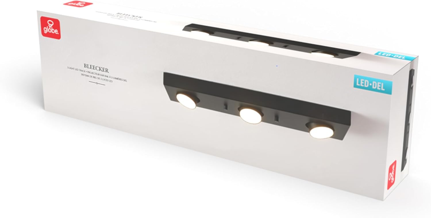 Globe Electric 3-Light LED Track Light in Matte Black