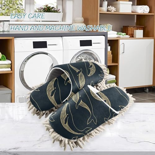 Sinestour Whale Mop Slippers for Floor Cleaning