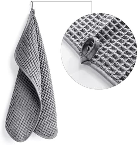 POLYTE Microfiber Lint Free Washcloth Face Towel 4 Pack