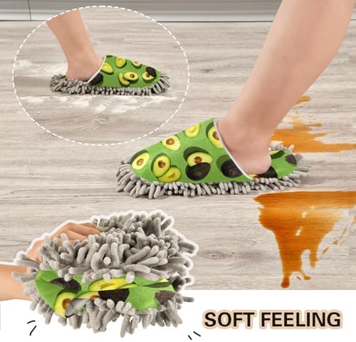 Sinestour Avocado Mop Slippers for Floor Cleaning