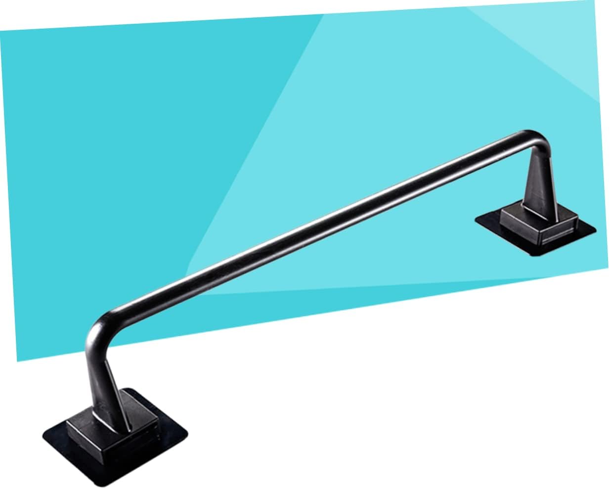 Modern Black Plastic Towel Bar No Drill Holder