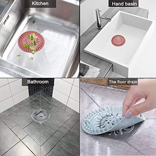 Yingruier 6 Pack Hair Catcher Drain Stopper for Bathroom and Kitchen 1