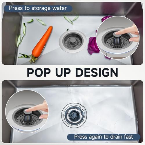 IKY 3 in 1 Kitchen Sink Drain Strainer Stopper Combo 1