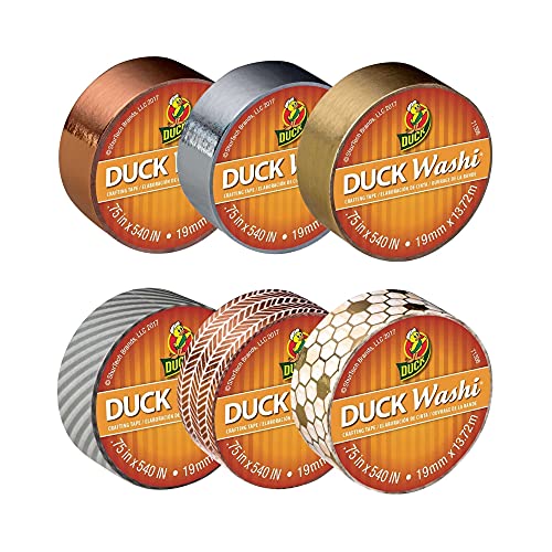 Duck Metallic Silver Washi Crafting Tape 075 in x 15 yd 1