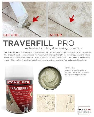 Stone Pro Traverfill Pro Adhesive for Travertine and Limestone