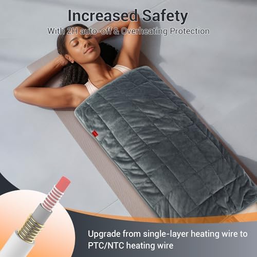 Comfytemp Weighted Heating Pad for Back Cramps