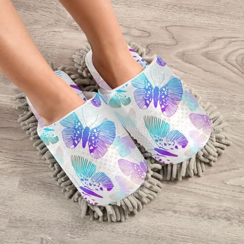 Sinestour Butterfly Mop Slippers for Floor Cleaning