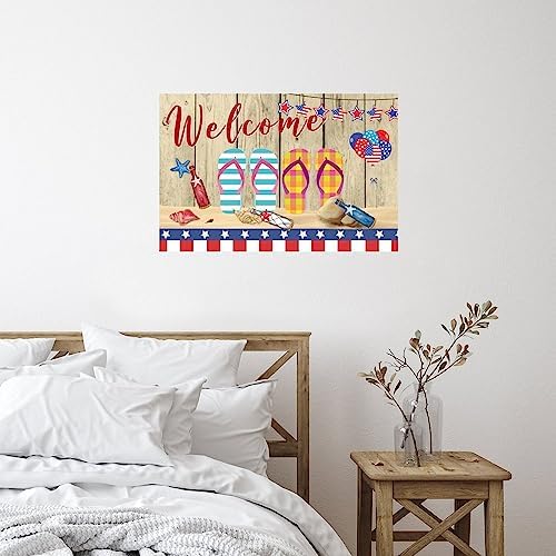 Independence Day Flip Flops Wall Decals for Home Decor