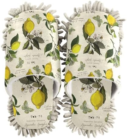 Sinestour Lemon Tree Mop Slippers for Floor Cleaning 1