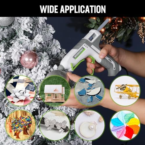 WORKPRO Dual Temp Hot Glue Gun with 10 Sticks - 60100W