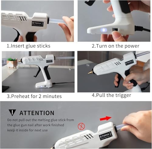 T TOVIA High Temp Hot Glue Gun Kit with Switch 1