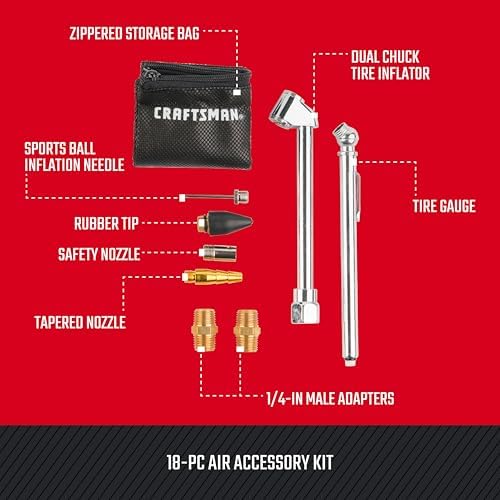 CRAFTSMAN 18-Piece Air Compressor Kit with Accessories