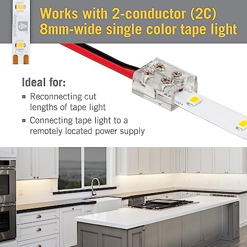 Armacost Lighting 2 Pin LED Strip Connectors 6-Pack