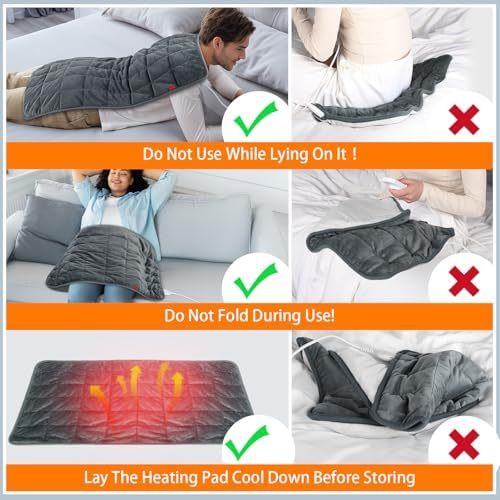Comfytemp Weighted Heating Pad for Back Cramps