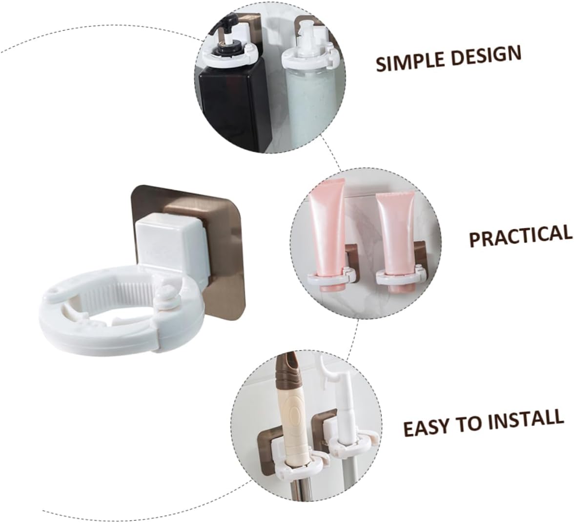 KONTONTY 3pcs Shower Gel Bottle Rack Anti-Falling Wall No Punching