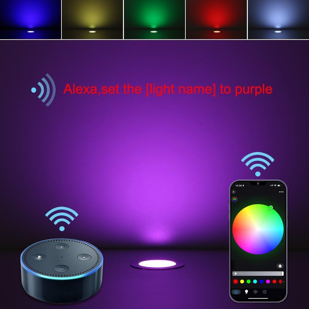 Sumaote LED Deck Light Kit 20-Pack Smart RGB Control