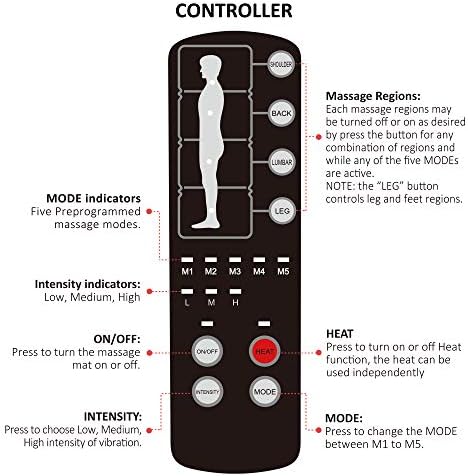 COMFIER Full Body Massage Mat with Heat and Vibration 1
