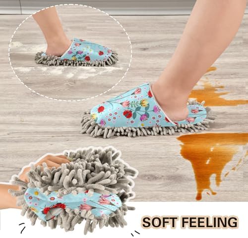 Sinestour Ladybird Mop Slippers for Floor Cleaning 1