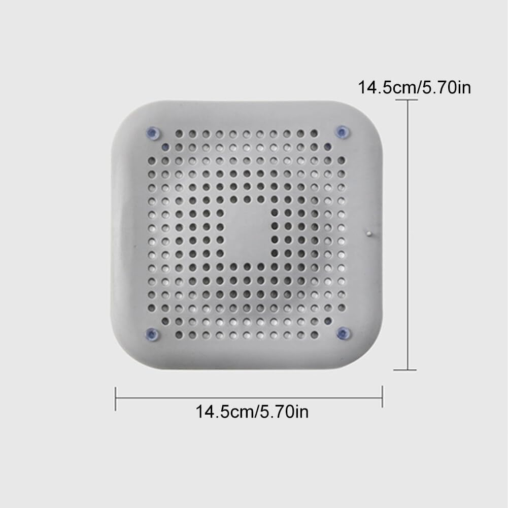Surakey 2 Pieces Shower Drain Hair Catcher with Suction Cups