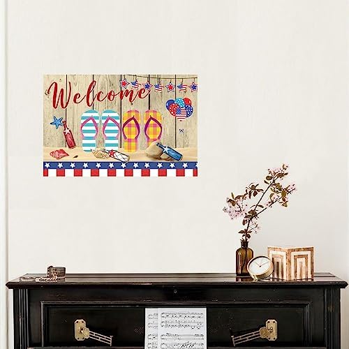 Independence Day Flip Flops Wall Decals for Home Decor