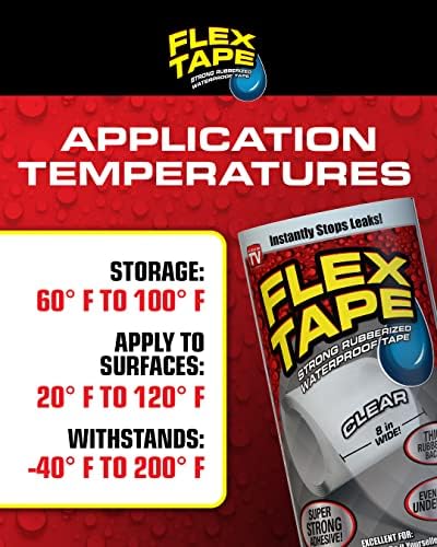Flex Tape 8 in x 5 ft 2-Pack Black Waterproof Tape