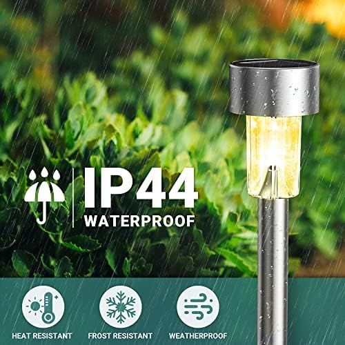 GIGALUMI 16 Pack Solar Path Lights Outdoor