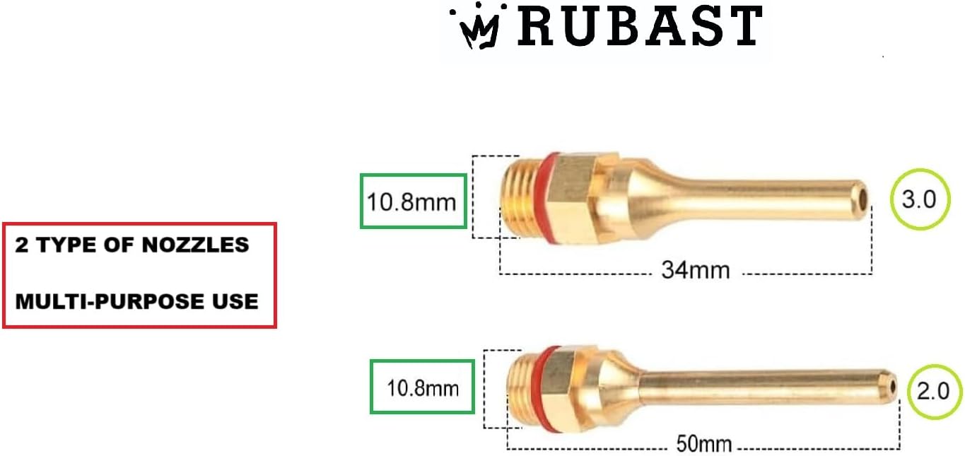 RUBAST Heavy Duty Hot Glue Gun with 60100W Dual Power and 2 Nozzles