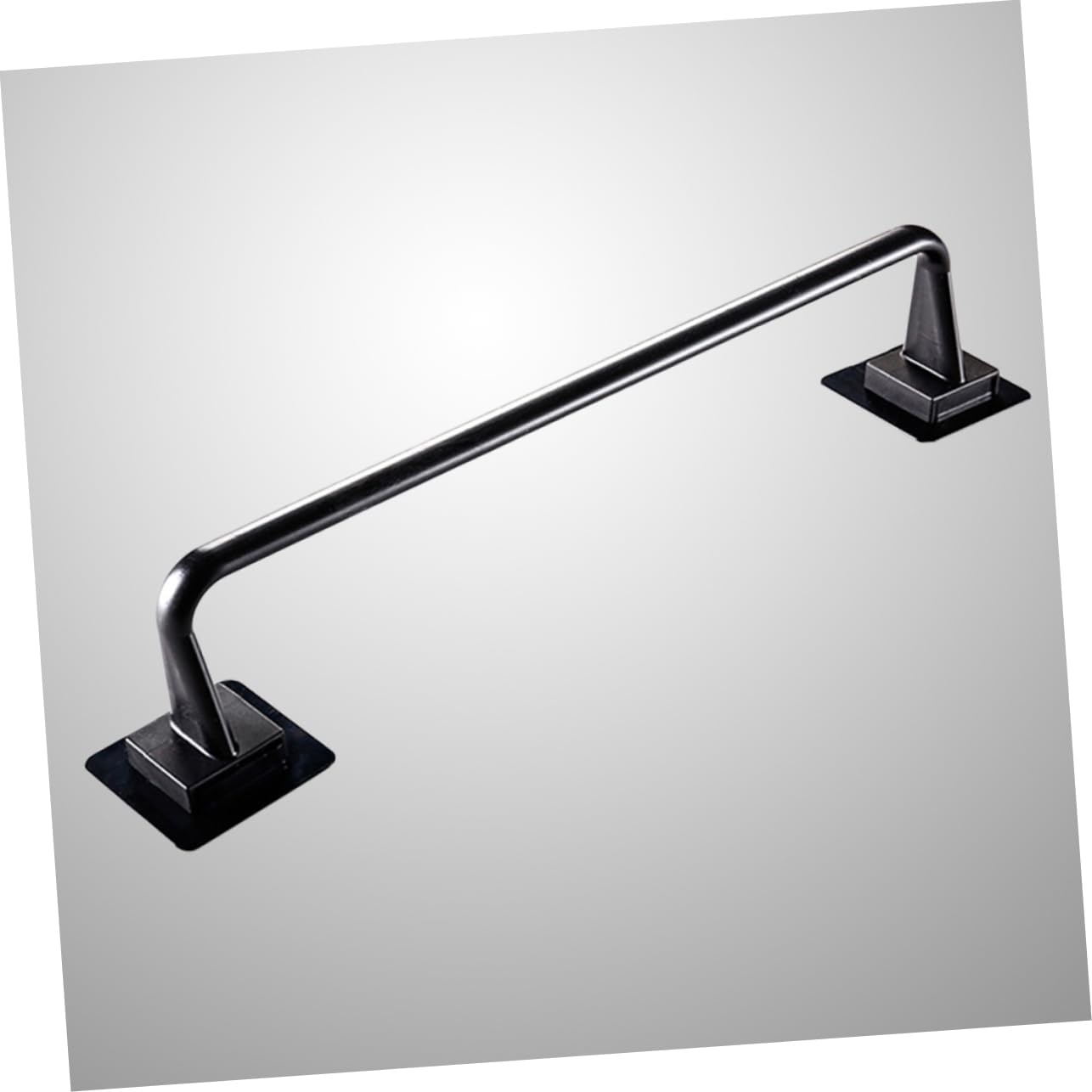 Holibanna Black Plastic Towel Rack No Drill