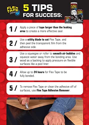 Flex Tape 8 in x 5 ft 2-Pack Black Waterproof Tape