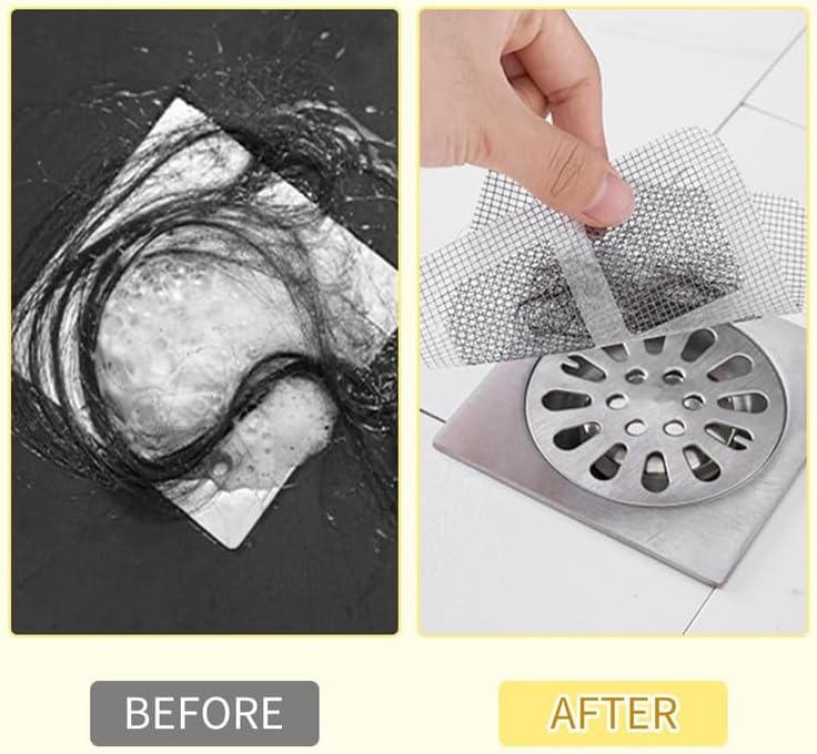 Disposable Hair Drain Stickers 4x4 10PCS for Bathroom and Shower