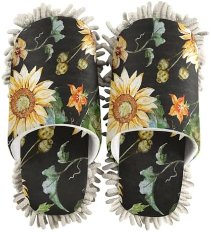 Sinestour Mop Slippers with Microfiber Pads for Women Men