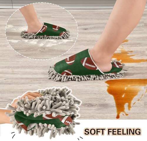 Sinestour Brown Mop Slippers for Floor Cleaning