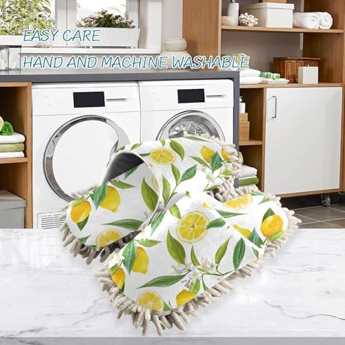 Sinestour Lemon Fruits Mop Slippers for Floor Cleaning