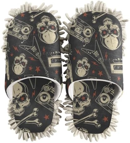 Sinestour Skull Mop Slippers for Floor Cleaning