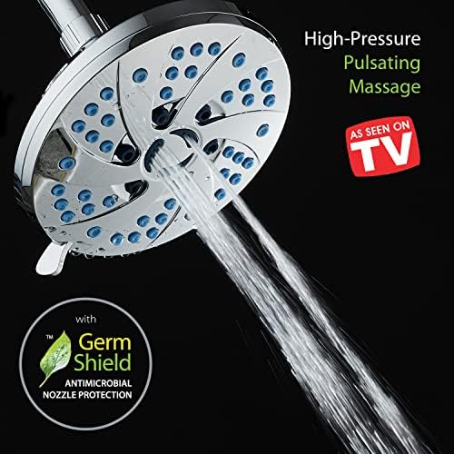 Hotel Spa High Pressure Spiral Rain Shower Head 6 Modes