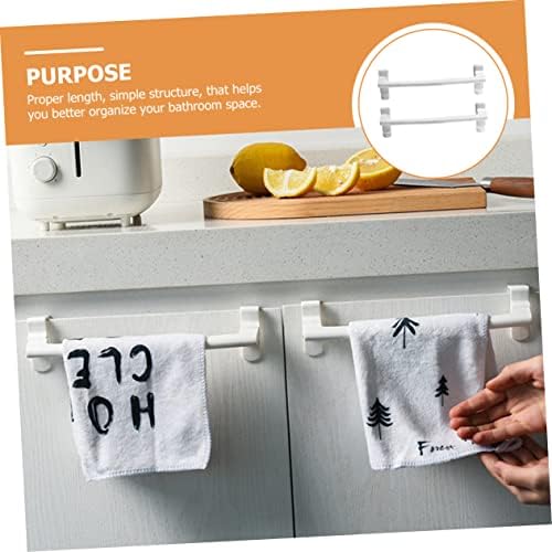 2Pcs Plastic Towel Holders Wall Mounted Storage Rack